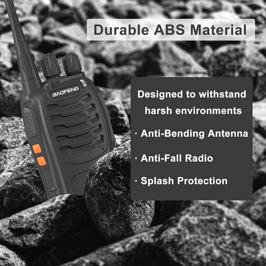 Baofeng 5W BF-888S 2PCS TYPE C  Walkie Talkies Two Way Radios Battery and Charger 2-4 KM