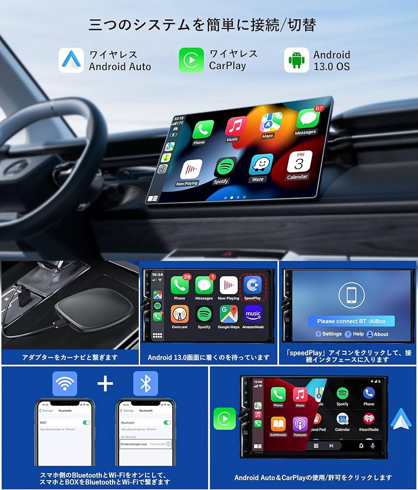 CRONY: SM6115 8G+128GB Android 13 System Carplay box AUTO Electronics
