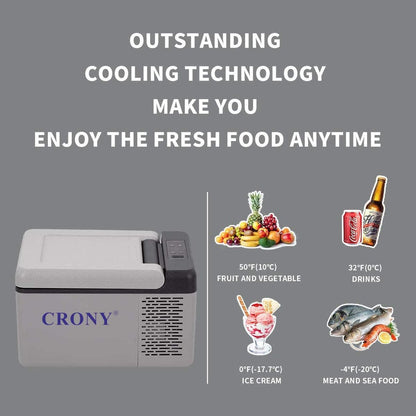 CRONY Car Refrigerator 9L-C9 compressor beauty mini fridge cosmetics skincare mobile cooler box