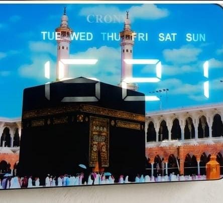 CRONY:JG1002-90 THE HOLY MOSQUE MASJID AL HARAM LED CLOCK