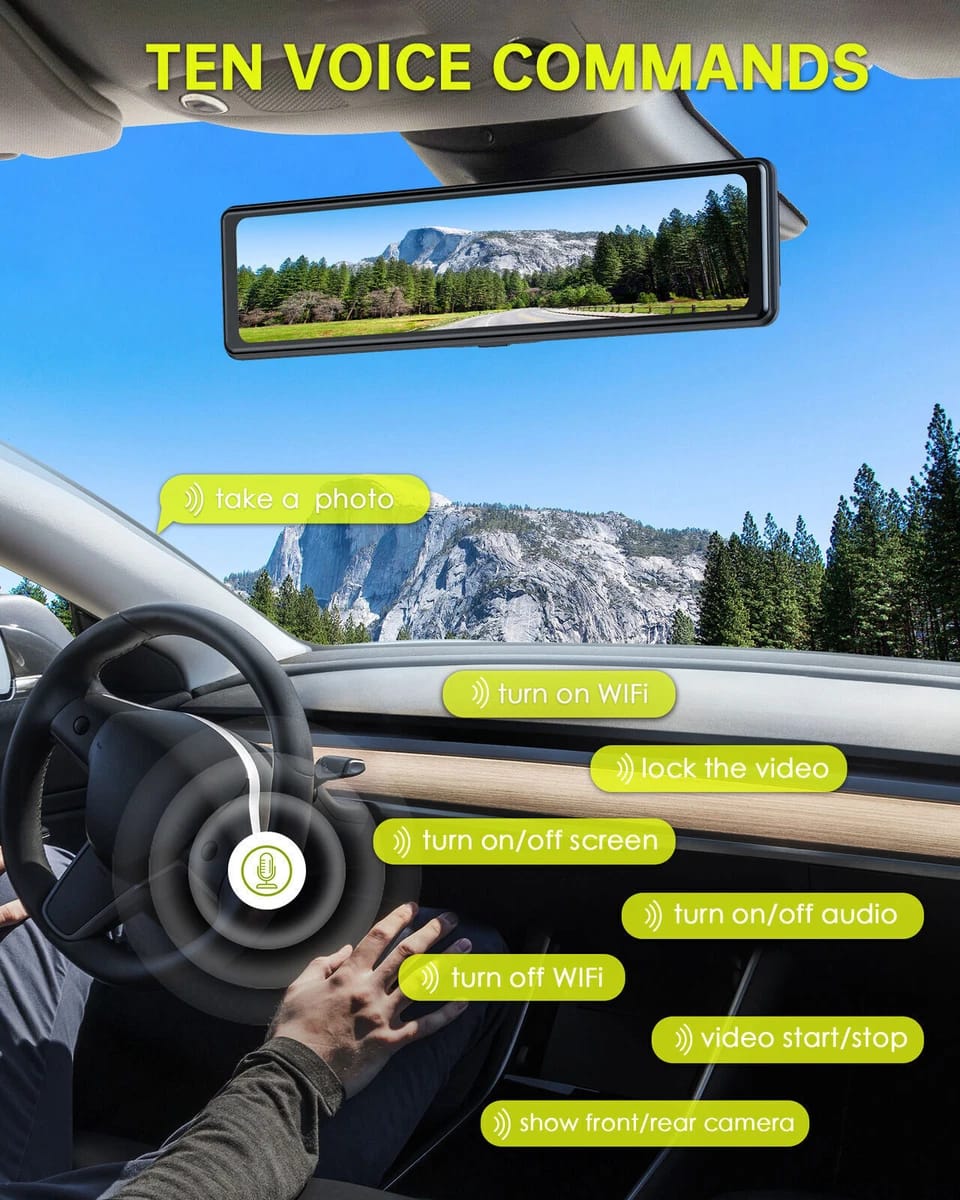 CRONY: X12 12INCH DASHCAMERA  4K+2.5K SONY BACK CAMERA