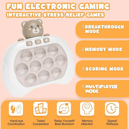 CRONY: Quick Pop Push Game Toy, Handheld Pop Game for Kids Adults, Fast Push Bubble Game, Stress Light Up Game Toys, Console Puzzle Game Console Machine, Gifts for Boys Girls Teens