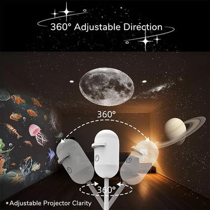 CRONY: Starry Sky Aurora Galaxy Projector Night Light HD 360° Rotating LED Mood Lamp