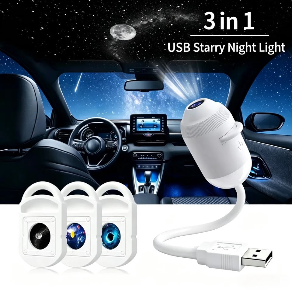 CRONY: Starry Sky Aurora Galaxy Projector Night Light HD 360° Rotating LED Mood Lamp
