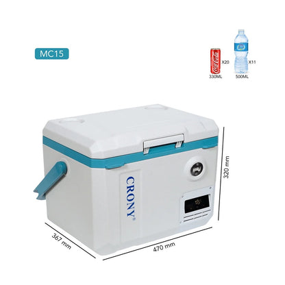 CRONY: MC15 Car Refrigerator 15L/DC/AC LED Display Tie Down Slots