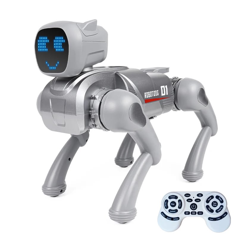 Al Smart Robot Dog, Voice Control with Wake, Programmable Actions, 30+ Movements, LED Expressions, 60-Minute Battery for Kids