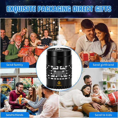 CRONY: SQ-309 Smart Quran Speaker with Electric BUkhoor Burner — features 16 reciters and 18 translations, plus app and remote control. This all-in-one oud incense diffuser, aroma diffuser, and MP3 speaker is suitable for home or car use.