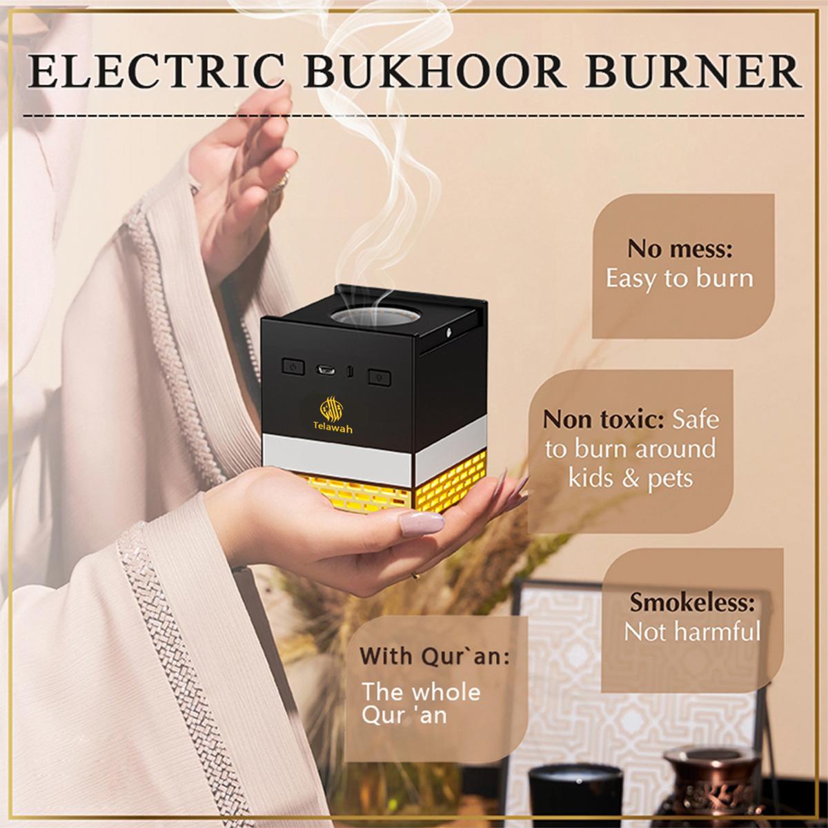 CRONY: SQ-718 Quran Speaker and Mini Bukhoor Incense Burner, Remote Control, 114 Chapters of the Quran, 18 Reciters and 16 Translations
