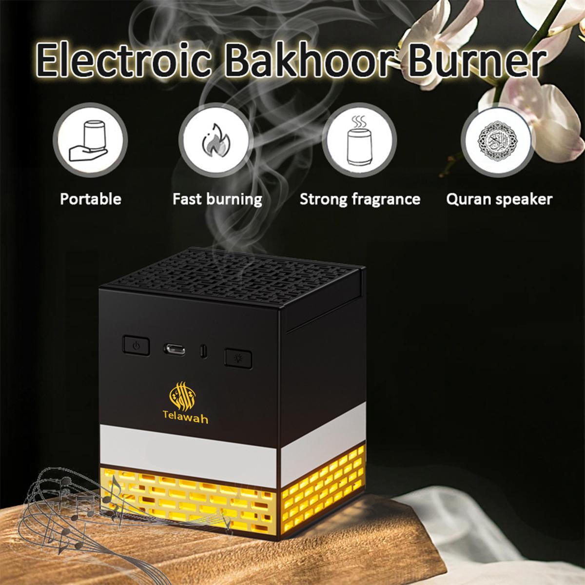 CRONY: SQ-718 Quran Speaker and Mini Bukhoor Incense Burner, Remote Control, 114 Chapters of the Quran, 18 Reciters and 16 Translations
