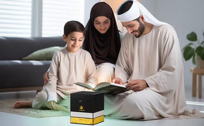 CRONY: SQ-718 Quran Speaker and Mini Bukhoor Incense Burner, Remote Control, 114 Chapters of the Quran, 18 Reciters and 16 Translations