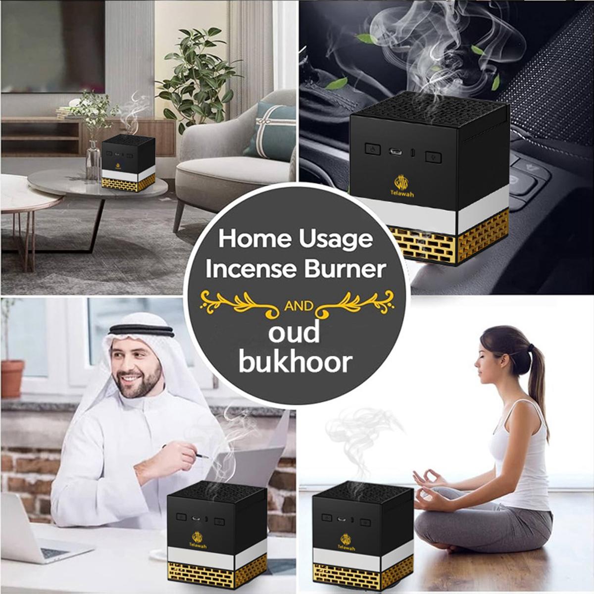 CRONY: SQ-718 Quran Speaker and Mini Bukhoor Incense Burner, Remote Control, 114 Chapters of the Quran, 18 Reciters and 16 Translations