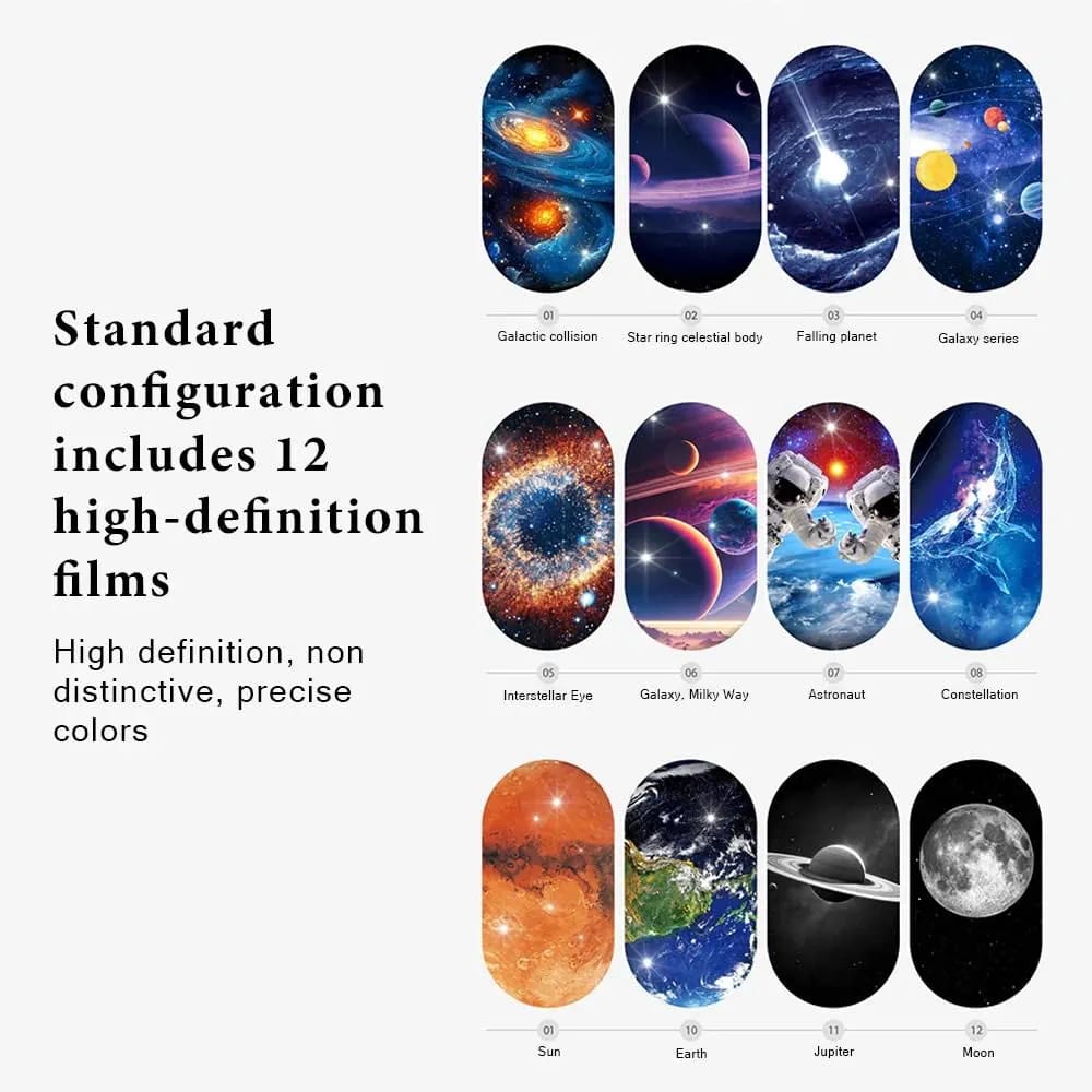 CRONY: WS-756 Mini Galaxy Star Projector Night Lamp with USB Power – 2-in-1 Star Projection and Moon Glow Light with Flexible Gooseneck for Bedrooms, Kids’ Rooms, Nurseries, Bedside Use, Home Décor, and Gifting