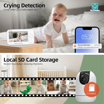 CRONY: BM5R59 5inch video baby monitor with tuya application