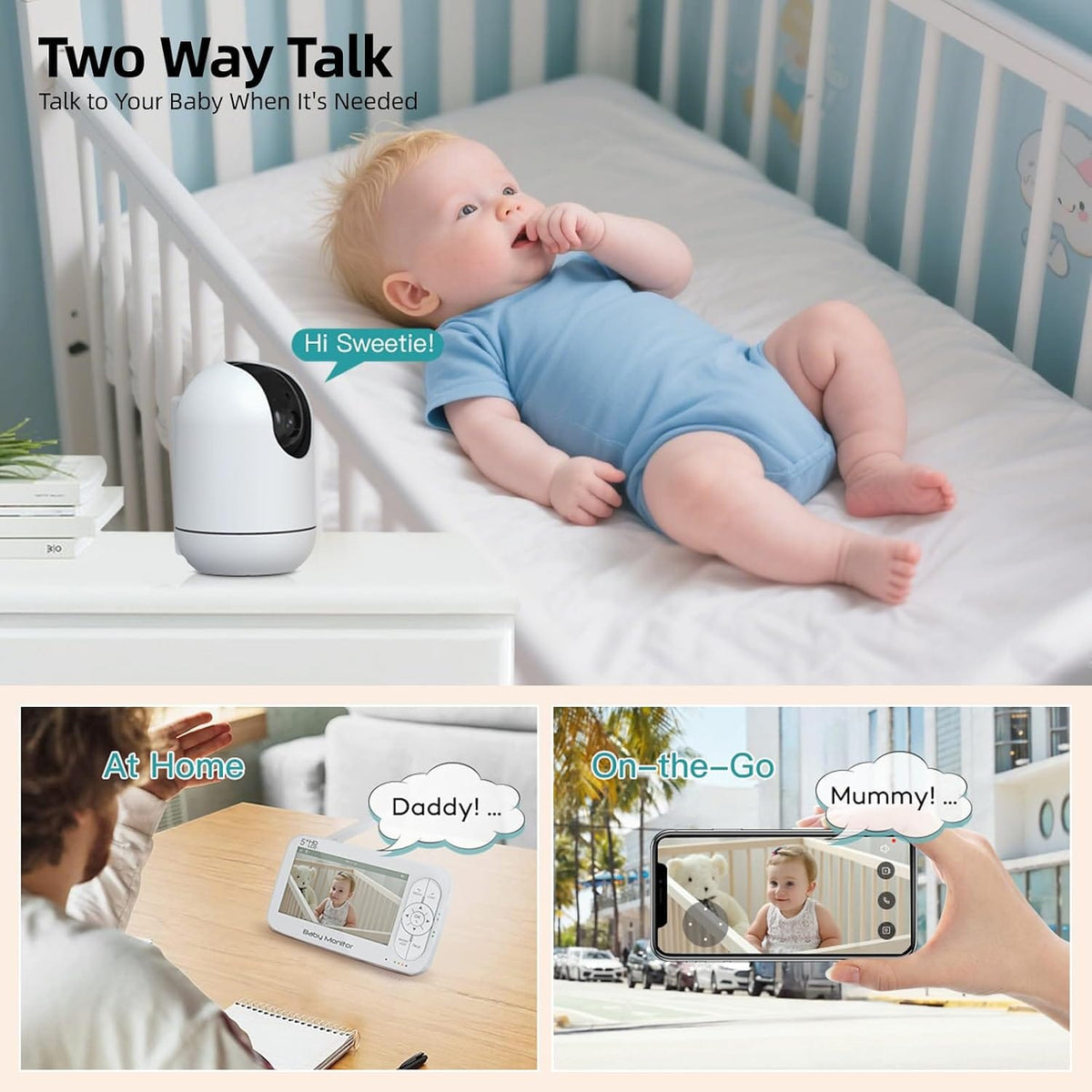 CRONY: BM5R59 5inch video baby monitor with tuya application