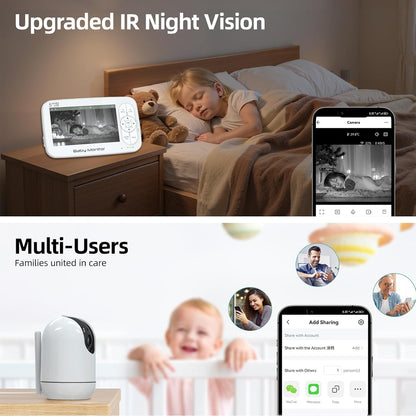 CRONY: BM5R59 5inch video baby monitor with tuya application