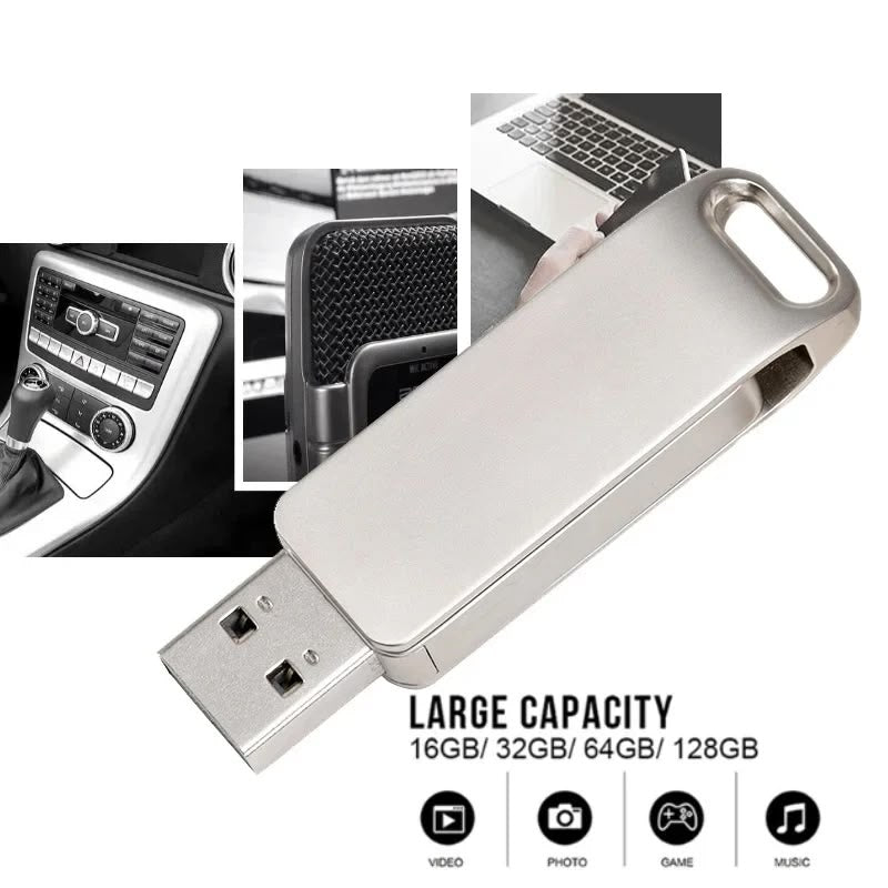 64GB Mini Metal Rotating USB Flash Drive