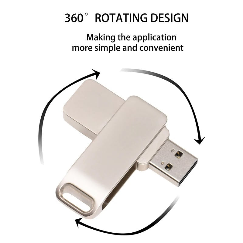 64GB Mini Metal Rotating USB Flash Drive