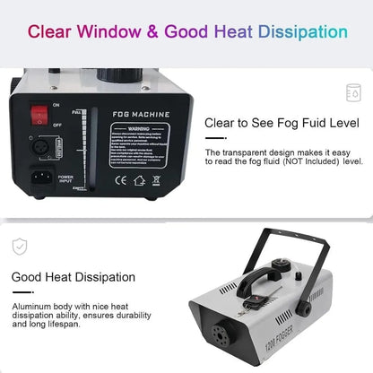 CRONY: 1200W  Smoke Machine Wireless And Remote Fog Machine for Grand Event Wedding & Engagement Bithday Party Christmas Halloween