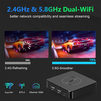 CRONY androidtv 8k Ultra HD SET-TOP box Android 14 Dual WIFI