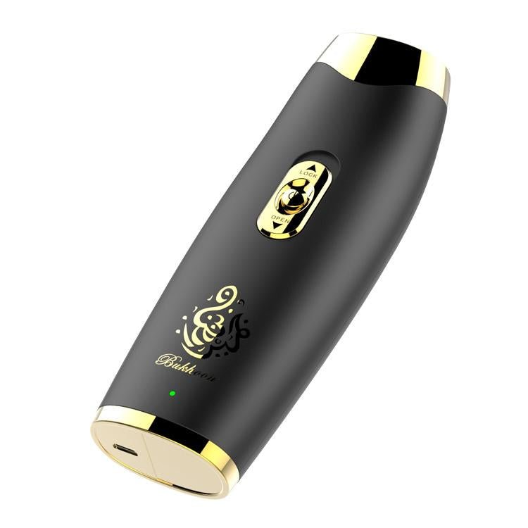 B11 upright hand-held Bukhoor Aromatherapy Portable Arabic Electric Bakhoor Incense Burner | Black+Golden - Edragonmall.com