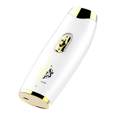 B11 upright hand-held Bukhoor Aromatherapy Portable Arabic Electric Bakhoor Incense Burner | White+Golden - Edragonmall.com