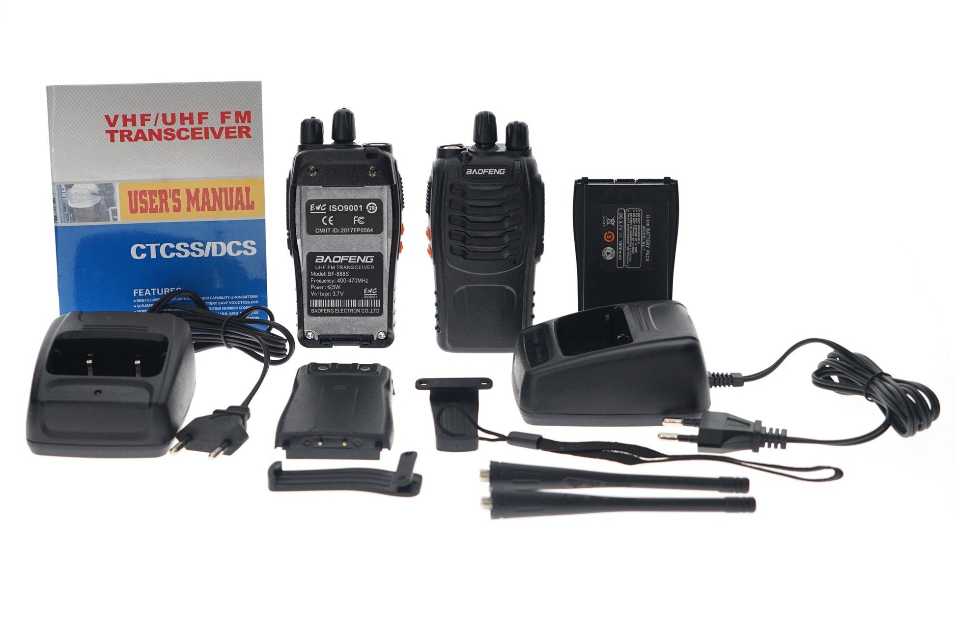 10 Pcs Walkie Talkies BF-888S Baofeng Handheld Two Way Radios Battery and Charger - Edragonmall.com