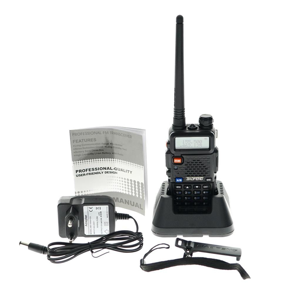 Baofeng Portable Two Way Radio Dual Band Walkie Talkies UV-5R 1.5" LCD 5W 136~174MHz / 400~480MHz - edragonmall.com