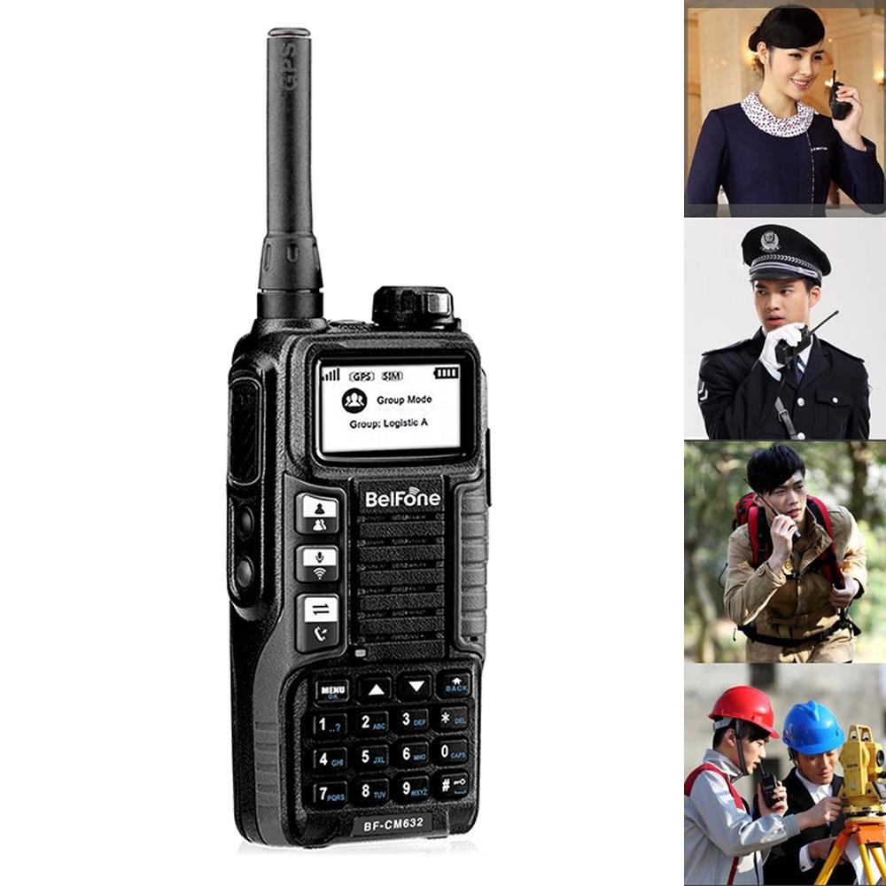 Belfone BF-CM632 public network walkie-talkie  two way radio gsm transceiver gps 1000 KM -Black