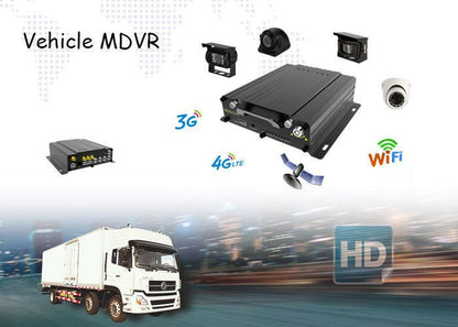 C-1004 LCD DVR KIT For Car 4 Channel H.264 2.0MP 1080P AHD Mobile Vehicle Car DVR MDVR Video Recorder Kit