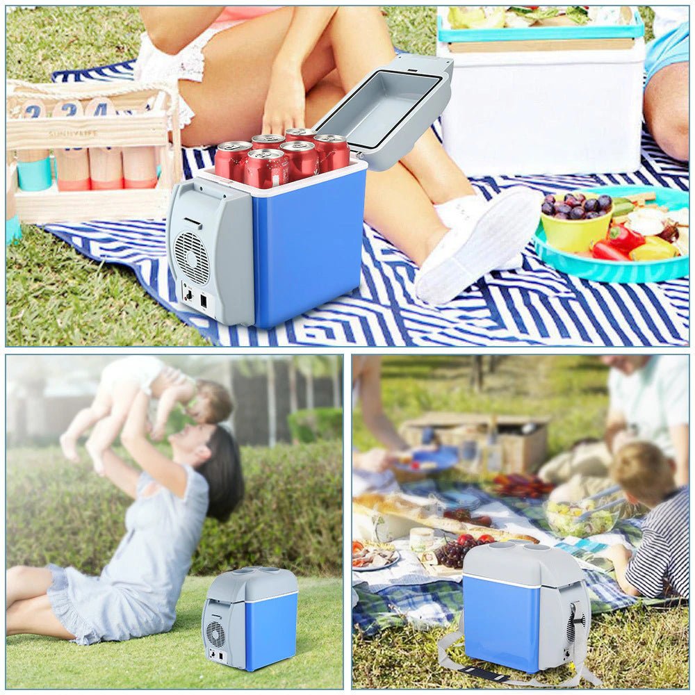 Car Icebox 7.5L Dual Function Mini Car Refrigerator Food and Beverage Cooler and Warmer