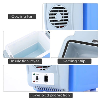 Car Icebox 7.5L Dual Function Mini Car Refrigerator Food and Beverage Cooler and Warmer