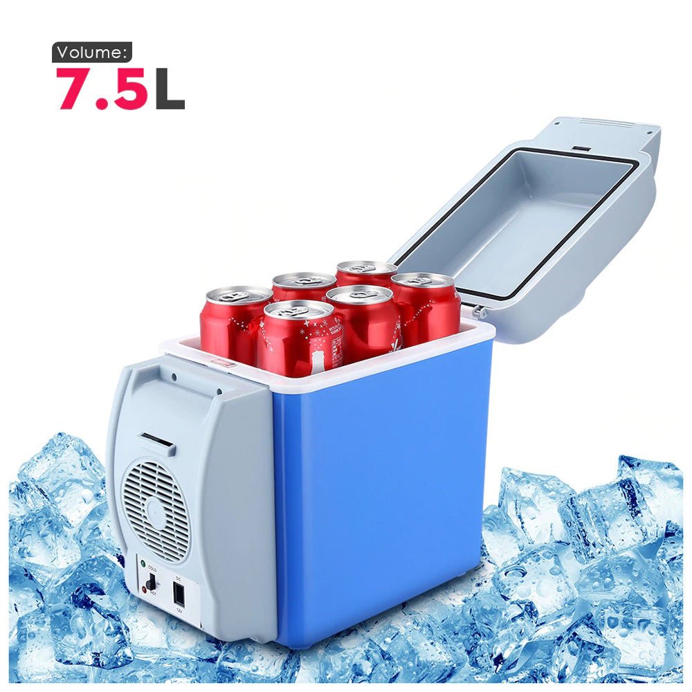 Car Icebox 7.5L Dual Function Mini Car Refrigerator Food and Beverage Cooler and Warmer