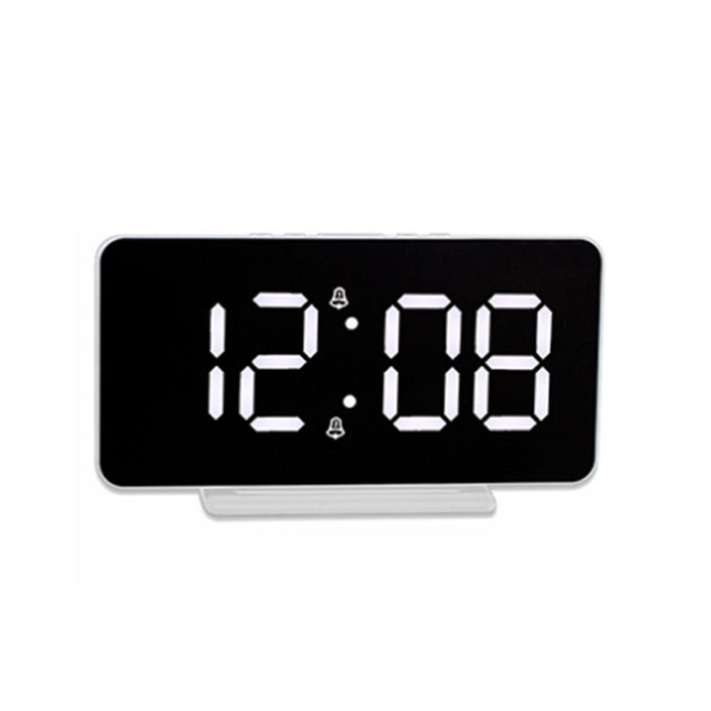 CRONY 0S-002 LED Clock Digital Clock Student Makeup Mirror Smart Electronic Bedside Alarm Clock Watch Calendar - Edragonmall.com