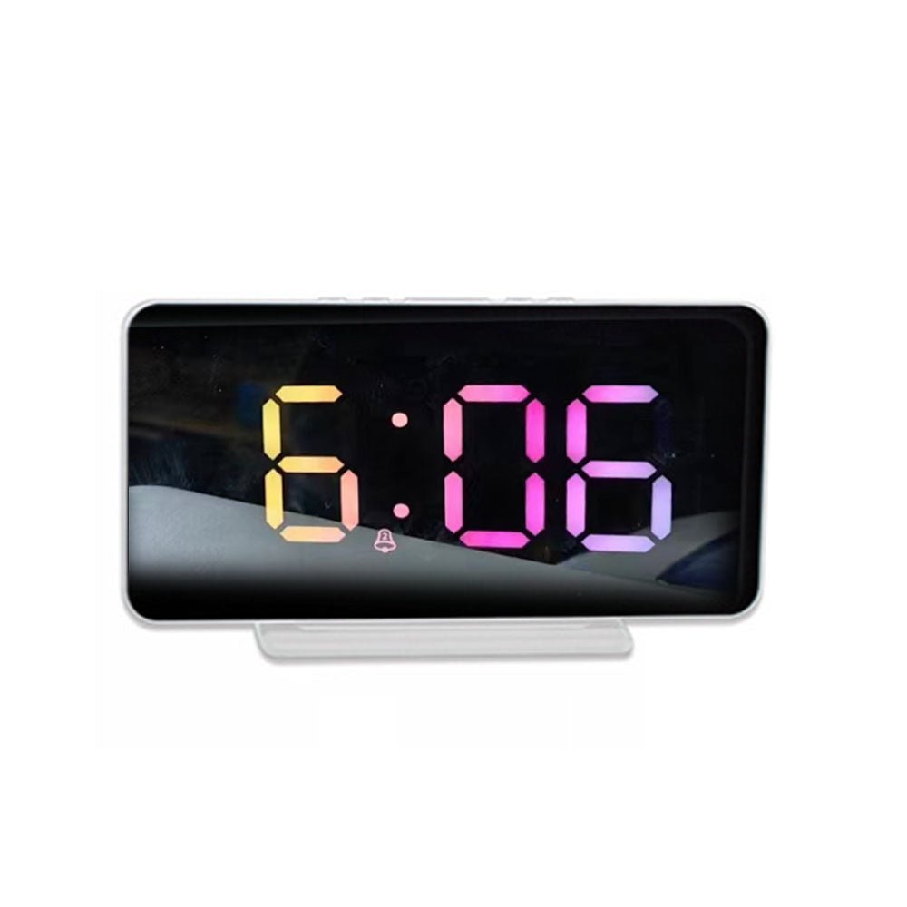 CRONY 0S-002 LED Clock Digital Clock Student Makeup Mirror Smart Electronic Bedside Alarm Clock Watch Calendar - Edragonmall.com