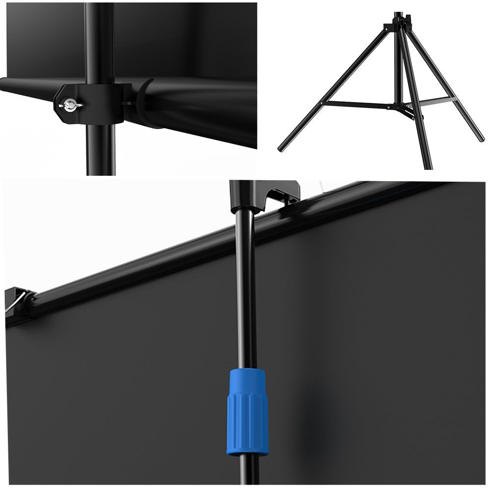 CRONY 120 Inches Tripod Projector Screen with Stand, Portable Foldable Projection Movie Screen Fabric - Edragonmall.com