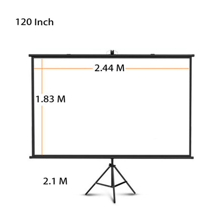 CRONY 120 Inches Tripod Projector Screen with Stand, Portable Foldable Projection Movie Screen Fabric - Edragonmall.com