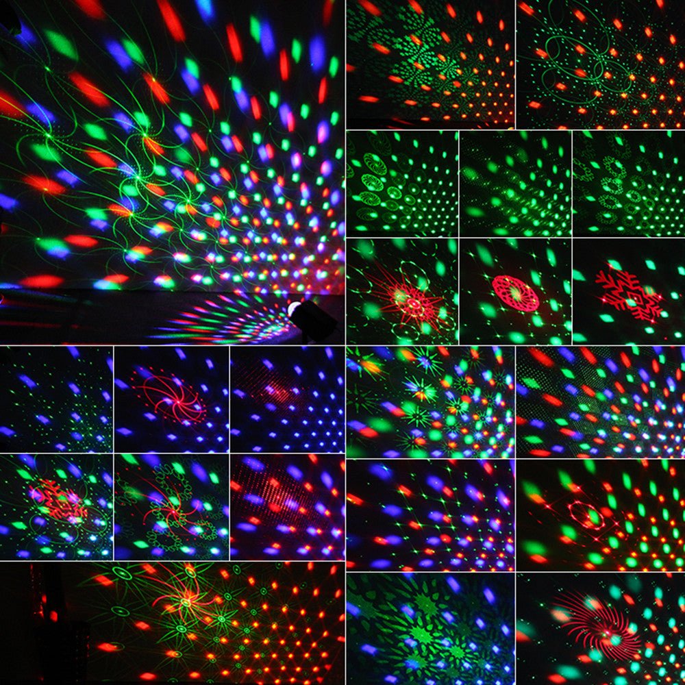 CRONY 16 patterns led laser magic ball light RGB DJ Disco projector with remote control indoor party laser light - Edragonmall.com