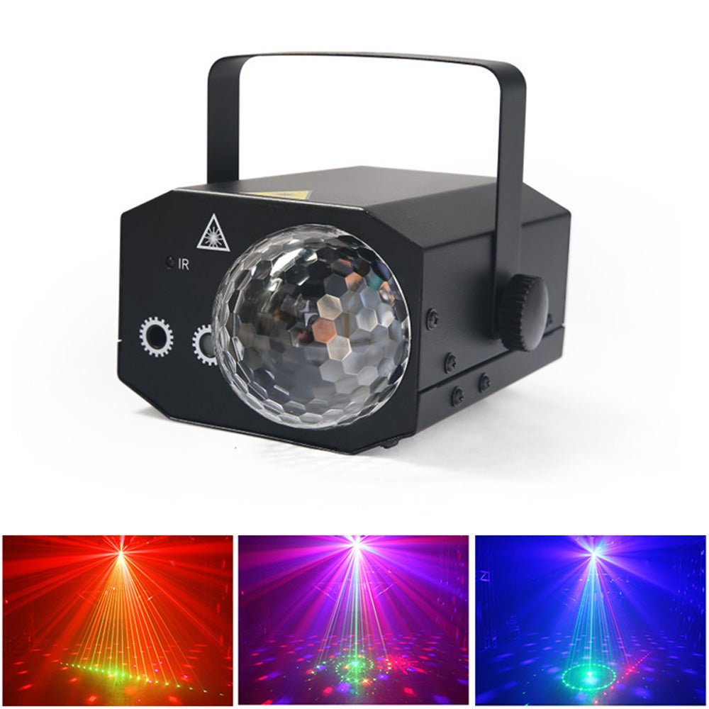 CRONY 16 patterns led laser magic ball light RGB DJ Disco projector with remote control indoor party laser light - Edragonmall.com