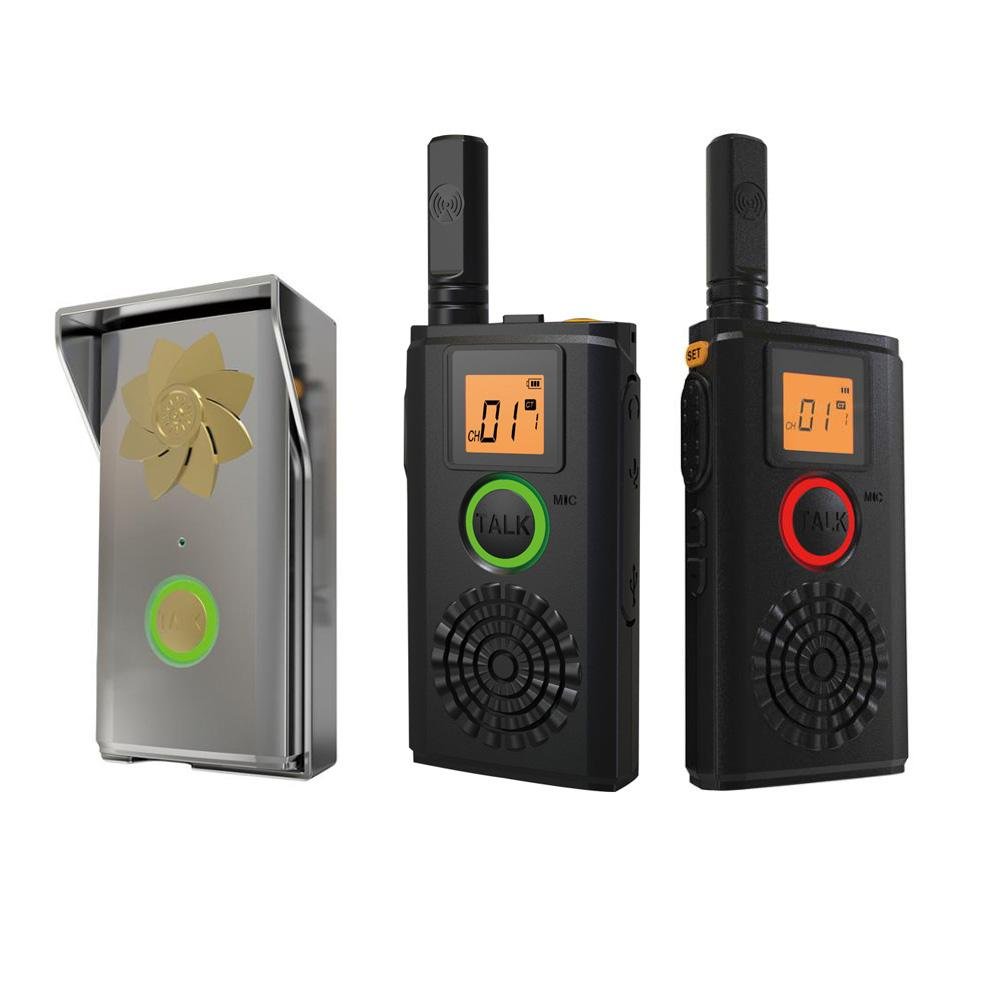 CRONY 1W T-368D Doorbell Walkie Talkie Two Way Radio Professional FM Transceiver with Loudly Doorbell Doorphone - Edragonmall.com