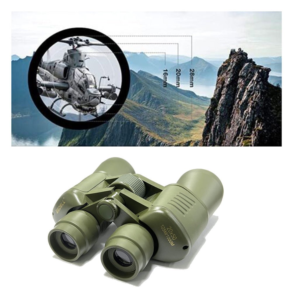 CRONY 20*50 Army green Binocular 20x50 Binoculars Compact Waterproof Tactical Binoculars - Edragonmall.com