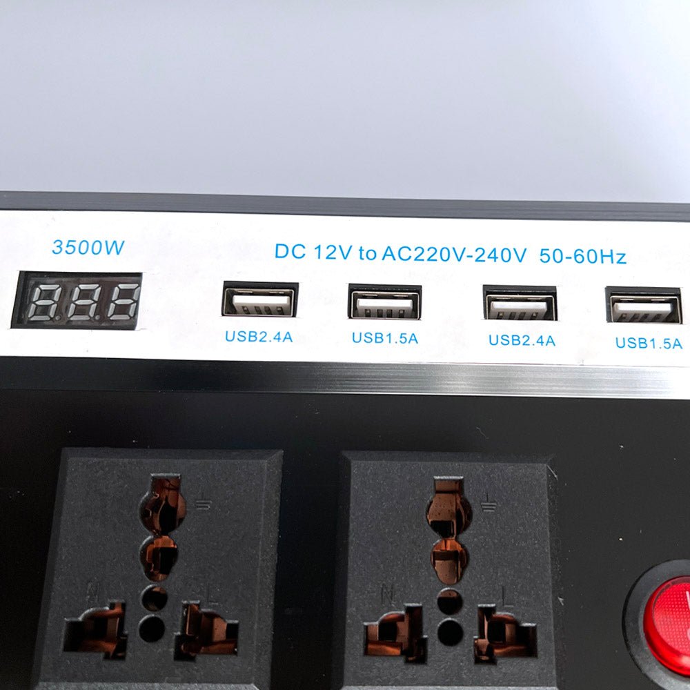 CRONY 3500W Inverter with Display Screen 12V 24V 48V DC 50Hz 60Hz Power Inverter Pure Sine Wave Inverter With 4 USB charging port - Edragonmall.com