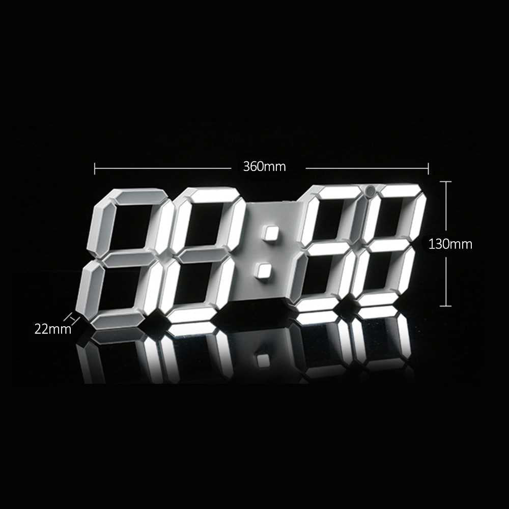 CRONY 3D-6608 Clock Intelligent Three-Dimensional Remote Control Light Multi-Function Wall Clock - Edragonmall.com