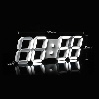 CRONY 3D-6608 Clock Intelligent Three-Dimensional Remote Control Light Multi-Function Wall Clock - Edragonmall.com