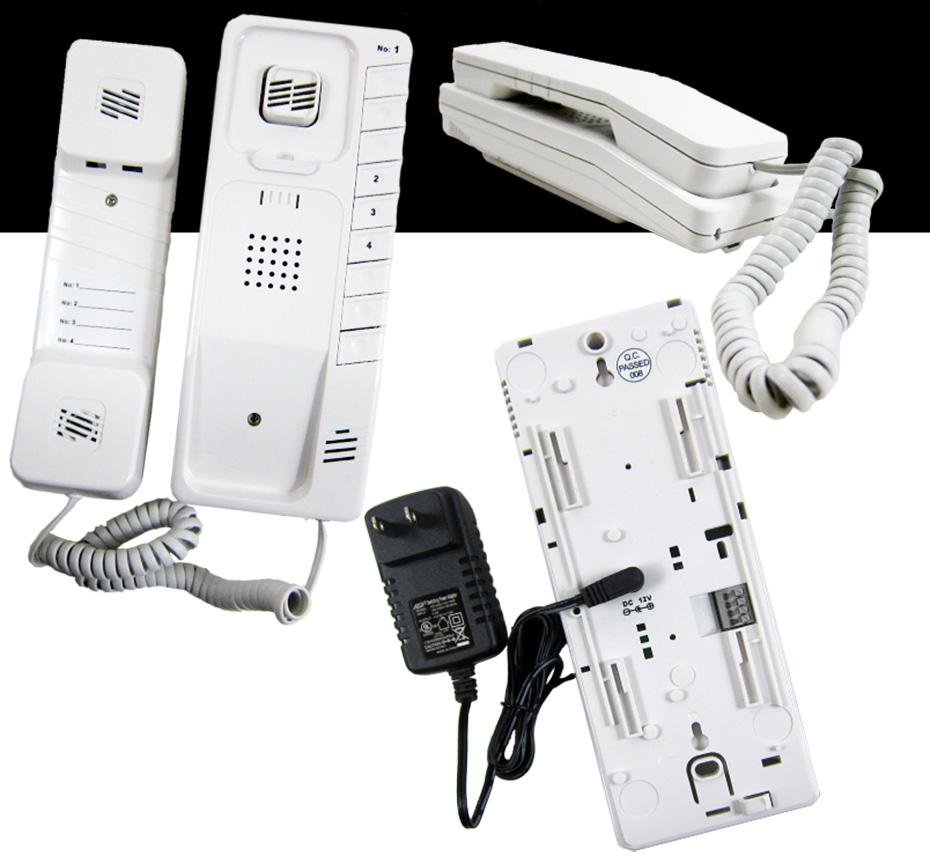 Crony 4-Way Intercom Audio Doorphone Loudly Clear Voice Doorbell Kit Easy to Install -RL-0004 - Edragonmall.com