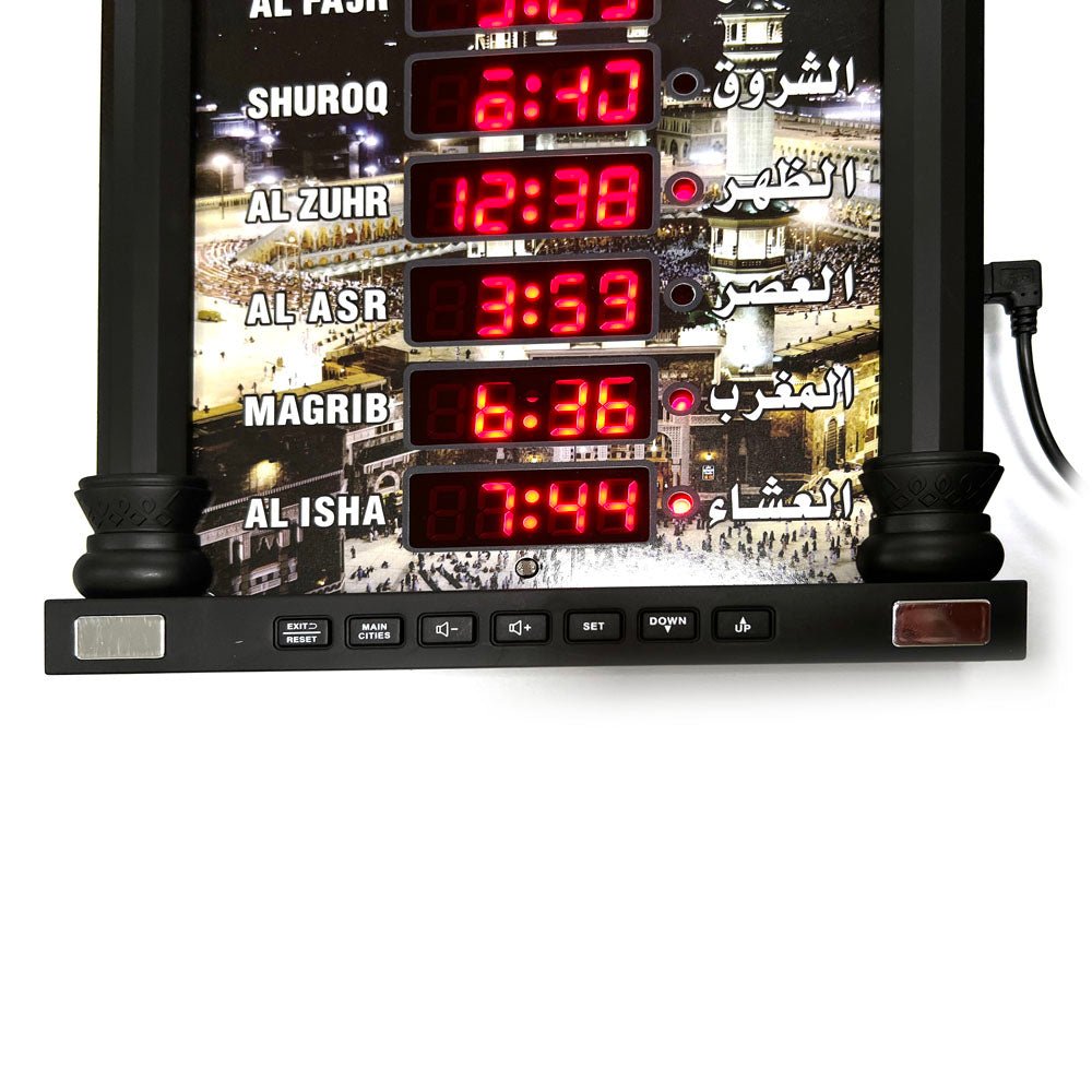 CRONY 4008PRO AZAN Clock AL-HARAMEEN Azan Clock Led Prayer Clock Wall Clock Read Home Office Mosque Digital Azan Clock - Edragonmall.com