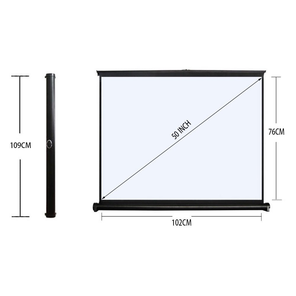 CRONY 50 Inch 4:3 Laptop Expandable mini Screen Projector Desktop Screen Use for Business Meeting Table Screen - Edragonmall.com