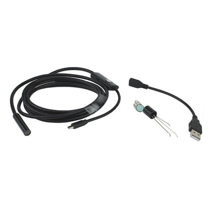 CRONY 5M USB Wire Endoscope Camera Waterproof USB Endoscope Inspection Camera for Parts Length 5m Lens Diameter: 9mm | Black - Edragonmall.com