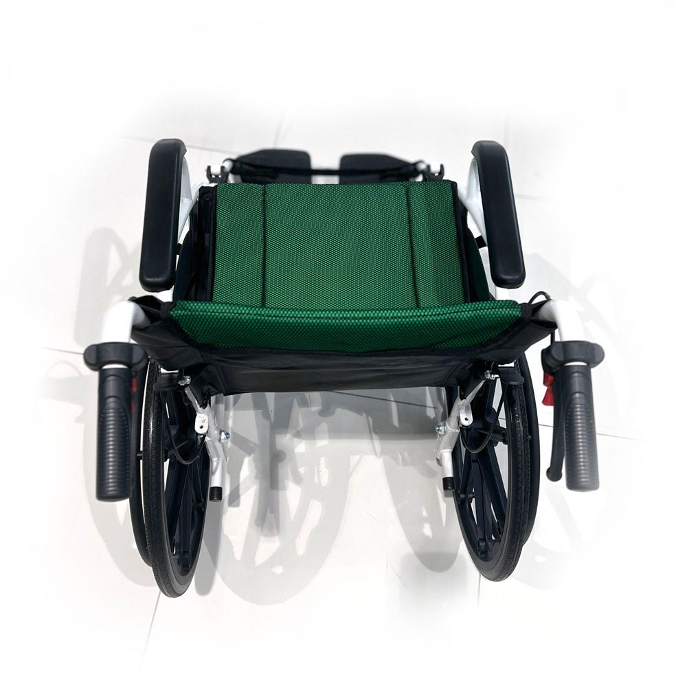 CRONY 6012-20 Hand-pushed Collapsible wheelchair With toilet Convenient four-brake folding wheelchair - Edragonmall.com