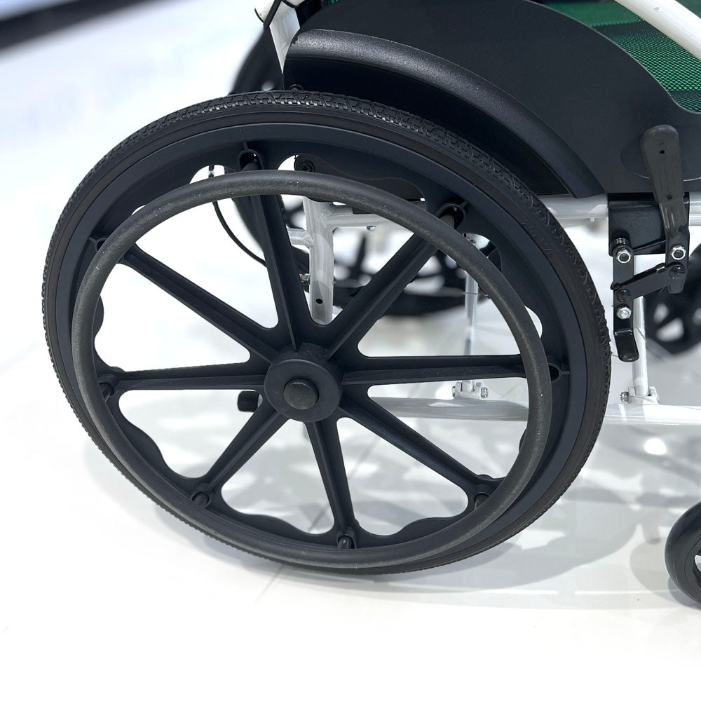 CRONY 6012-20 Hand-pushed Collapsible wheelchair With toilet Convenient four-brake folding wheelchair - Edragonmall.com