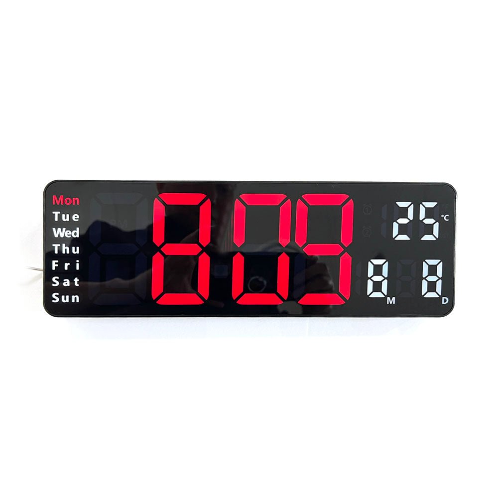 CRONY 6629 Electronic Clock LED Alarm clock Remote Control Digital Electronic Wall Clock Display Temperature week and calendar - Edragonmall.com